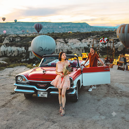 1958 Dodge Coronet classic car tour in Cappadocia