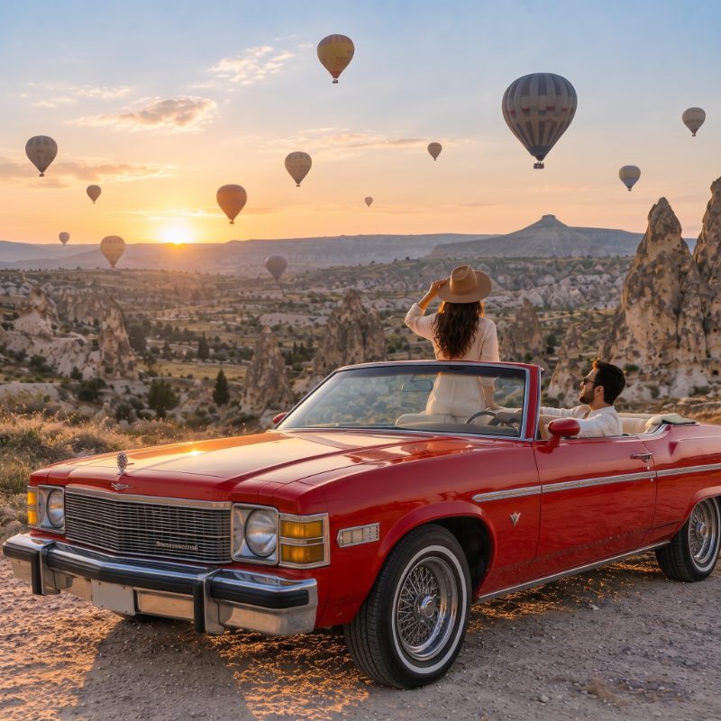 1976 Buick Skylark (red) classic car tour in Cappadocia